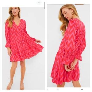 POMANDER PLACE Hot Pink Ikat Kenzo Dress